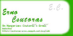 erno csutoras business card